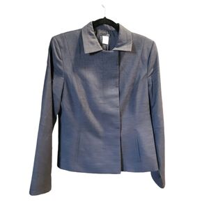 J. Crew Size 10 Military Wool Short Blazer Jacket Charcoal Made in Hungary